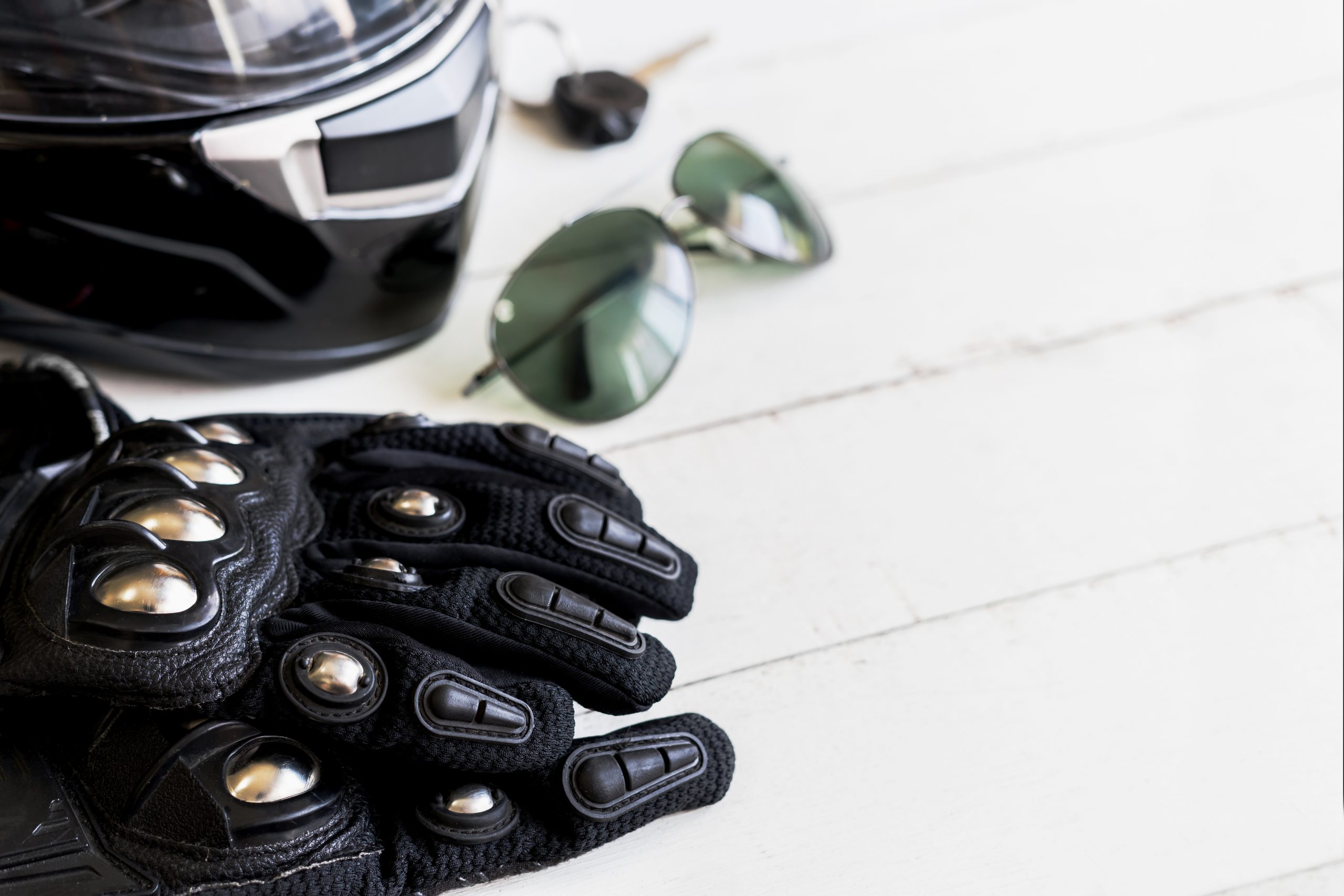 Motorradhandschuhe.