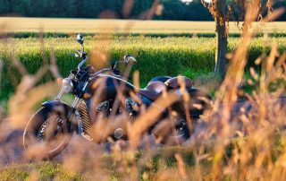 Motorrad im Sommer.